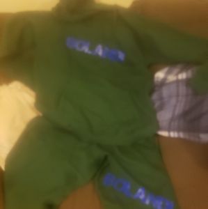 Sweatsuit top and bottom